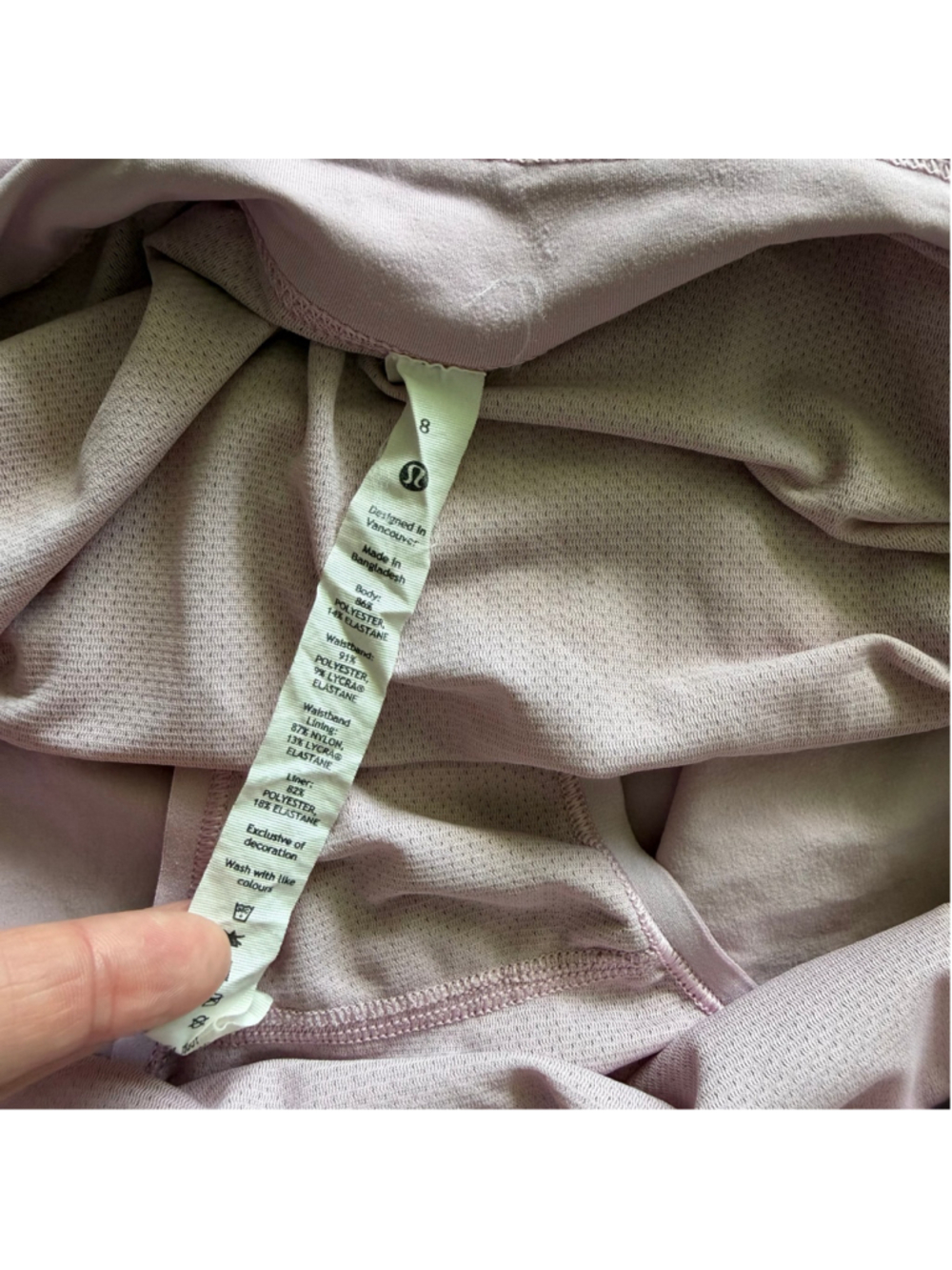 Lululemon Find Your Pace High-Rise Lined Short 3" Pink Peony sz 8 - Picture 6 of 6